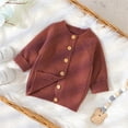 thumbnail image 6 of Splozh Girls Long Sleeve Cardigan Kids Casual Open Front Chunky Sweater Fall Outerwear School Cardigan,Red,12-18 Months, 6 of 9