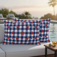 thumbnail image 5 of Independence Day Pillow Covers 2 Pack Flag Day Pentagram Pillowcase Waterproof Outdoor Throw Pillow Cover for Patio Balcony Rectangular Cushion 20”x12”, 5 of 9