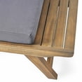 thumbnail image 4 of Ledger Outdoor Wooden Loveseat with Cushions, Dark Gray and Gray, 4 of 11