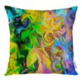 thumbnail image 1 of BOSDECO Digital Abstract Pattern Modern Futuristic Contemporary Painting Wall Oil on Pillow Case Pillow Cover 18x18 inch, 1 of 1