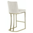 thumbnail image 3 of Meridian Furniture Heidi Modern Contemporary Velvet Counter Stool, Cream, 3 of 5