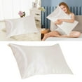 thumbnail image 6 of Soft Silk Blend Pillowcase Cover with Hidden Zipper Breathable Pillow Case for Hair and Skin, 20x30inch / 51x76cm Travel Sleeper Pillows Cases Set Of 2, 6 of 8