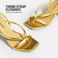 thumbnail image 3 of DREAM PAIRS Women's Strappy Kitten Heels Lace Up Open Square Toe Thong Ankle Strap Sandals Dressy Sexy Sylvestra Heeled Shoes for Party Wedding Evening, 3 of 8