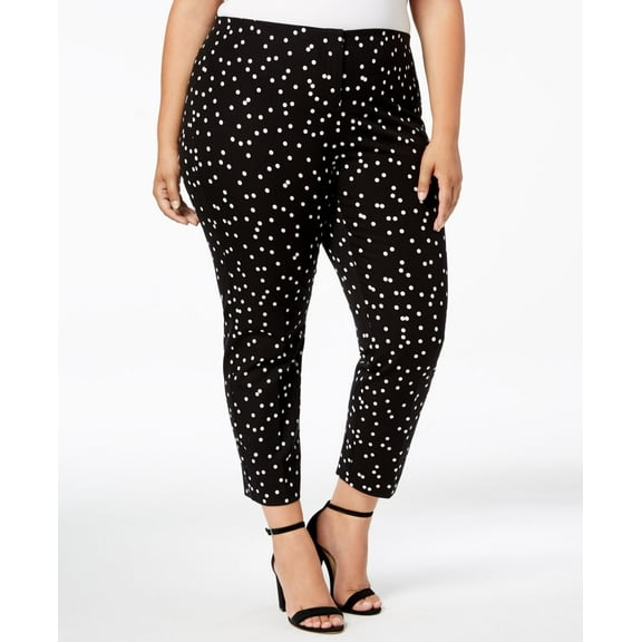 Alfani Plus Size Printed Skinny Pants Pop Dot 18W