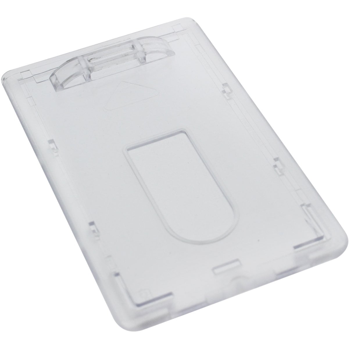Clear Vinyl 10Pcs Vertical Transparent PVC Plastic Badge Holder ID Card Holder 