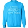 thumbnail image 2 of OXI Crewneck Sweatshirt - If You Can Read This,Basic Casual Sweatshirts for Men's and Women Fleece Sweatshirt Long Sleeve- Sapphire Small, 2 of 2