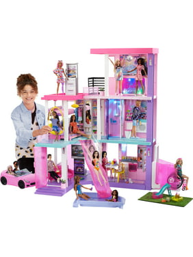 Barbie Deluxe Special Edition 60th DreamHouse Playset with 2 Dolls, Car & 100+ Pieces