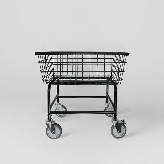LVP Work Horse Commercial Laundry Cart with Removable Handle 2.78 Bushels (Black, Regular)