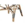 thumbnail image 7 of Baxton Studio Wallis Modern French Two-Tone Black and White Weaving and Natural Rattan Indoor Dining Chair, 7 of 7