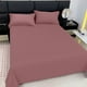 thumbnail image 5 of Solid Color Polyester Bed Sheet Set | 1 Sheet 150x230cm & 2 Pillowcases 74x48cm | Dark Blue Pink Yellow White Purple Red Green | Easy Care Durable Soft | Fade Resistant Washable | 3-Piece Bedding, 5 of 6