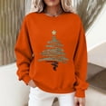 thumbnail image 7 of Womens Crew Neck Pullover Sweater Blouses Xmas Graphic Sweatshirt Tops Christmas Tree Print Sweatshirt Fall Casual Trendy Sweatshirt Hooded Pullover Tops, 7 of 7