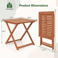thumbnail image 3 of WLTER 29.5-Inch Square Patio Dining Table, Solid Wood Folding Outdoor Bistro Table with Teak Painting & 2" Umbrella Hole, Outdoor Dining Table for Balcony, Deck, Porch, Backyard, 3 of 9