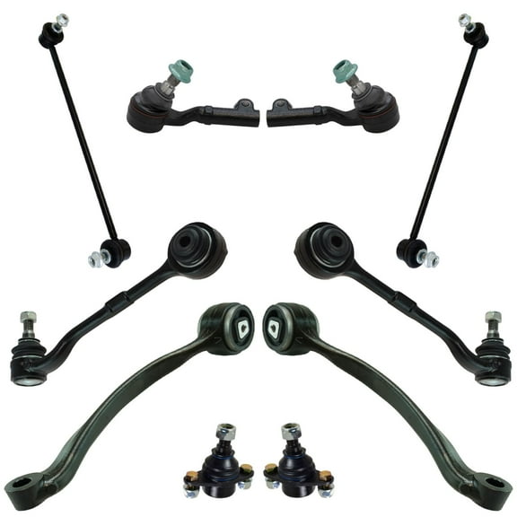 TRQ Front Control Arm Ball Joint Sway Link Tie Rod Steering Suspension Kit 10pc PSA65131
