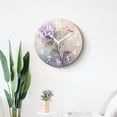 thumbnail image 4 of 16 Inch Wall Clock Battery Operated Silent Clock Decorative for Office, Kitchen, Outdoor, Living Room，Floral Motives on Vintage Wooden Adorable, 4 of 4