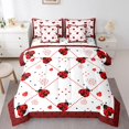 thumbnail image 1 of Erosebridal Flying Ladybug Bedding Sets Twin Size,Nature Animal Comforter Sets With Sheets,Geometric Room Decorative,Reversible,Breathable,7Pcs, 1 of 1