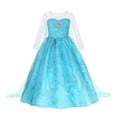 thumbnail image 1 of Vestido de princesa Elsa Anna de Disney para niñas, ropa de fiesta de Carnaval de Halloween, Cosplay de reina de la nieve, traje para niños Fivean unisex, 1 of 2