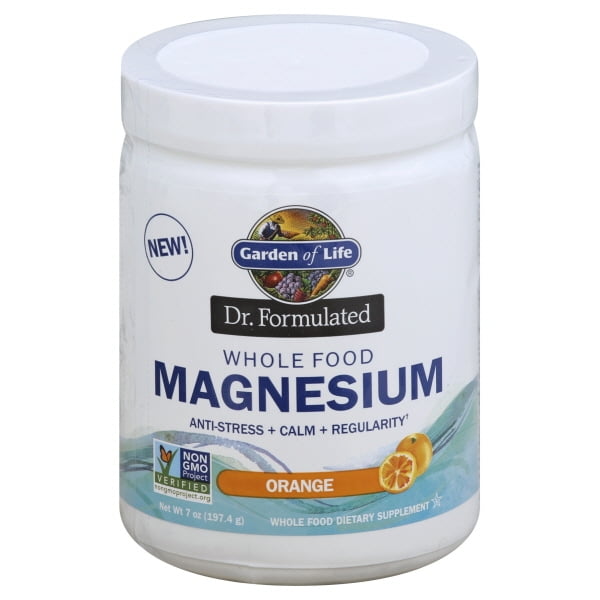 Garden of Life Dr. Formulated, Whole Food Magnesium Powder, Orange, 7