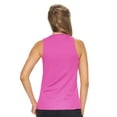 thumbnail image 3 of Expert Brand USA-Made Women's MoCA Cotton Blend Lattice Tank Top, Berry, XL, 3 of 5