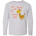 thumbnail image 3 of Inktastic My Great Aunt Loves me- cute giraffe Long Sleeve Youth T-Shirt, 3 of 5