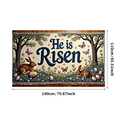 thumbnail image 5 of Easter Themed Banner with Hummingbirds Butterflies and Flowers He is Risen Backdrop Party Decorations Photography Props Easter Celebration Church Event Family Gathering Decor Background, 5 of 7
