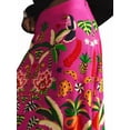 thumbnail image 4 of Women'S Skirt Midi Skirt Tropical Plant Print Pink Zipper A-Line Long Skirts Spring Summer Skirt Floral Rose Red L, 4 of 8