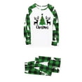 thumbnail image 6 of 2024 Family Christmas Pajamas Matching Sets and Dog Green Plaid Shirt Pants Printed Cozy Holiday Xmas Sleepwear Pjs Set Baby 12 Months, 6 of 7