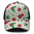 thumbnail image 2 of Christmas Baseball Cap – Stylish Spliced Design Adjustable Trucker Hat with Full Print Front & Brim, Breathable Cotton Blend Snapback for Sports, Travel & Daily Wear, 2 of 3