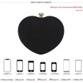 thumbnail image 3 of Heart Shaped Clutch Velvet Evening Bags And Clutches For Women, 3 of 8