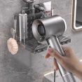 thumbnail image 5 of Suction Cup Hair Dryer Holder Wall Mounted Easy Installation Bathroom Organiser For Hair Tool Storage Space Saving, 5 of 8