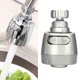 thumbnail image 4 of Kitchen Basin 360 Degree Rotatable Faucet Bubbler Water Nozzle Sprayer 2-Gear Adjustable Universal Sink Aerator Head, 4 of 10