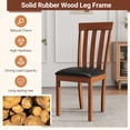 thumbnail image 5 of Giantex Mid Century Upholstered Dining Chairs, Rubber Wood Frame Kitchen Chairs,  Side Chairs for Kitchen, Brown, 5 of 9