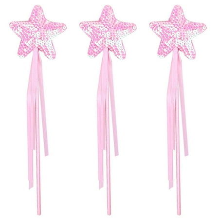 

3Pcs Star-Shaped Fairy Wands Ribbon Design Fairy Wands Fairy Rod Toys Fairy Sticks Ornaments