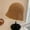 Khaki white, variant on New Knitting Bucket Hats for Women Winter Cap Lamb Wool Fleece Fisherman Hats Sunscreen Panama Caps for Ladies Bonnet Gorras