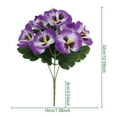 thumbnail image 6 of Artificial Pansy Flowers UV Resistant Fake Flowers Reusable Faux Pansy Flowers Bundle for Vase Garden Porch Patio Indoor Outdoor Home Decor, 6 of 8