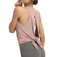 thumbnail image 2 of Women Summer Tops Women Open Back Workout Tops Tie Back Tank Yoga Clothes Dance Athletic Wear Muscle Gym Shirts For Long Top Womens for Business Dress Christmas Top Merry Fitness PK2 M, 2 of 5