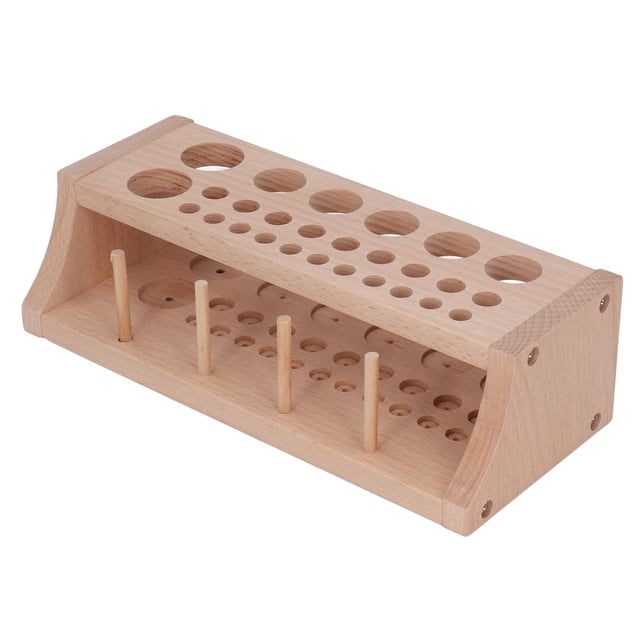 Soporte para herramientas de perforación de madera, soporte para herramientas de cuero 3 Soporte para herramientas de artesanía de cuero de madera Estante para herram