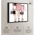 thumbnail image 2 of Shopping in Blush Tones Canvas Fashion Illustration by Art Remedy, Black Frame, 20" x 20", 2 of 7