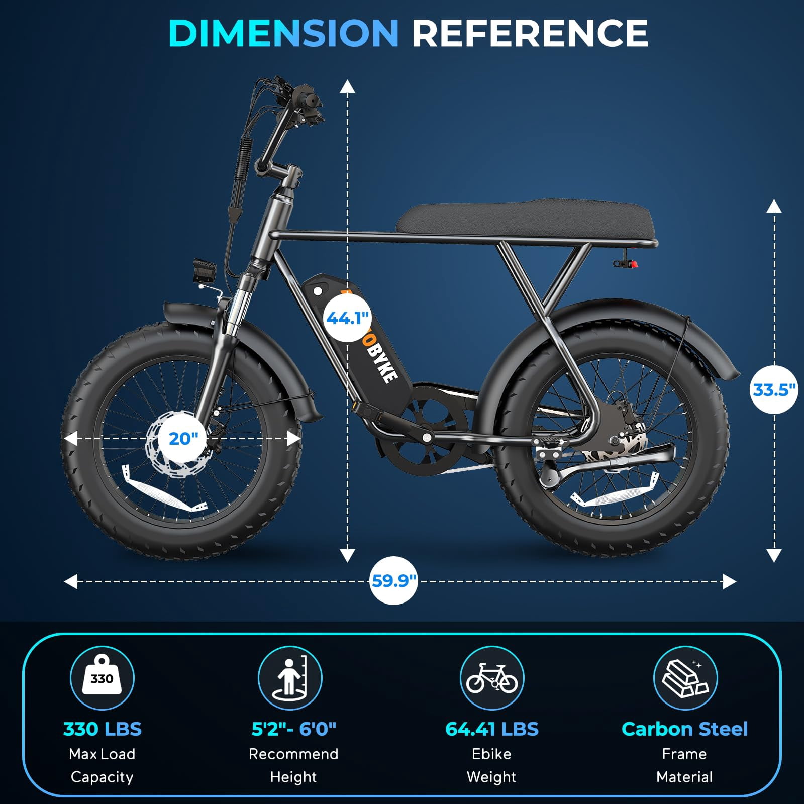 Tamobyke 750W Electric Bike for Adults,20"x4.0" Fat Tire Off-Road E bike,36V/13Ah Battery Snow Beach Mountain Bike for Outdoor Cycling e bike UL2849