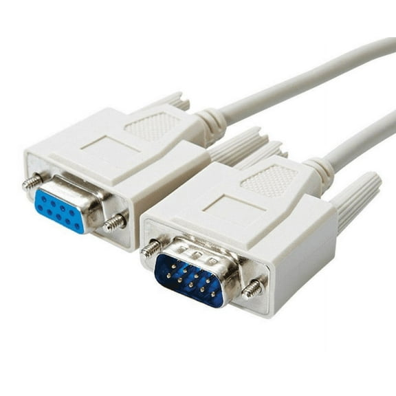 AYA 50Ft. DB-9M (Male) to DB-9F (Female) Serial Extension Cable