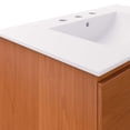thumbnail image 5 of Wall Mount Sink Vanity Cabinet, Cherry White, Melamine Wood , Hotel Bedroom Bathroom, Modern Contemporary HB34107, 5 of 9