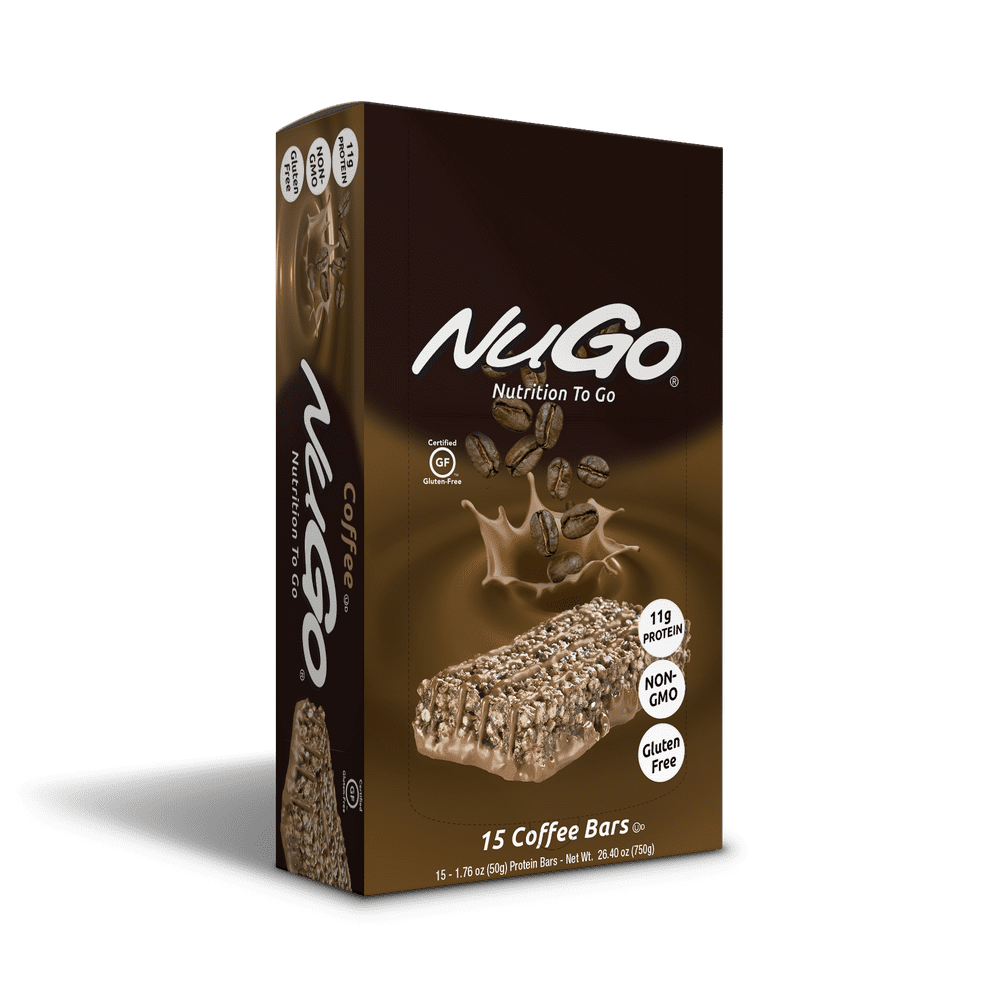 NuGo Family Protein Bar, Coffee, 11g Protein, 15 Ct