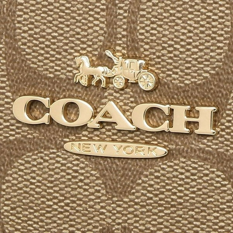 Coach Gold/Beige Signature Canvas Mini Rowan Satchel Coach
