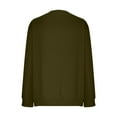 thumbnail image 7 of CLOISE Womens Sweatshirts Solid Color Pullover Sweatshirts Crew Neck Long Sleeve Hoodies Shirts Green Drop Shoulder Tees Fall Casual Preppy Clothes XL, 7 of 7