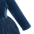 thumbnail image 6 of IBTOM CASTLE Toddler Baby Girls Long Sleeve Velvet Dress Fall Winter Princess Christmas Birthday Party Bowknot Tulle Tutu Dress 3-4 Years Royal Blue, 6 of 8