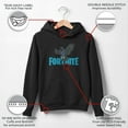 thumbnail image 3 of Boy's Fortnite Raven Logo Pull Over Hoodie Black X Large, 3 of 9