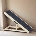 thumbnail image 4 of Chien Rampe Pliante Rampes pour Chiens avec Tapis Antidérapant Échelle pour Animaux de Compagnie Portable avec Poignée de Transport et Structure Robuste pour les Lits Bas Canapés Chaises Ou Canapés Bureau Extérieur Intérieur Noir, 4 of 4