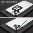 thumbnail image 2 of for iPhone 16 Pro Tempered Glass Camera Lens Protector, Luxury Slim Fit Anti-Scrach Anti-Fingerprint Anti-drop Dust-proof Lens Film for iPhone 16 Pro, Silver, 2 of 5
