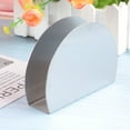 thumbnail image 3 of WHAMVOX Stainless Steel Tissue Holder with Integrated Design for Home and Restaurant Use Silver Semi Circle Shape, 3 of 8