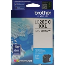 Brother LC20EC INKvestment 1,200 Page-Yield Super High-Yield Ink - Cyan