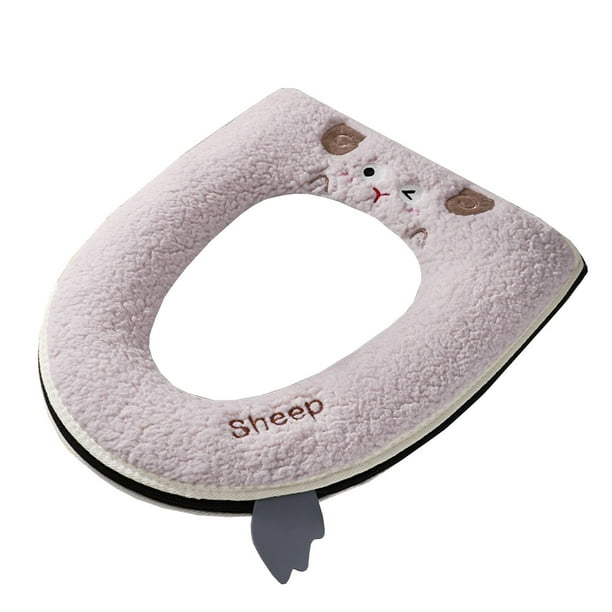 Asiento de inodoro con cremallera, bordado para el hogar, funda para asiento de inodoro, bonita lavadora, asiento de inodoro para las cuatro estaciones